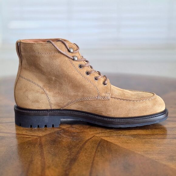 Polo Ralph Lauren MI Lug Lace Apron Boots Italian Suede Men's 11 Ankle Height - Picture 8 of 15